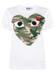 Comme Des Garçons Play t-shirt à logo imprimé - Blanc