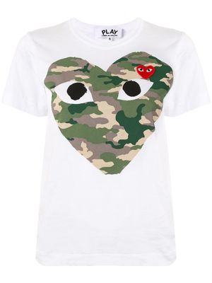 Comme Des Garçons Play t-shirt à logo imprimé - Blanc