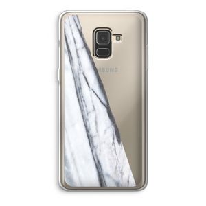 Gestreepte marmer: Samsung Galaxy A8 (2018) Transparant Hoesje