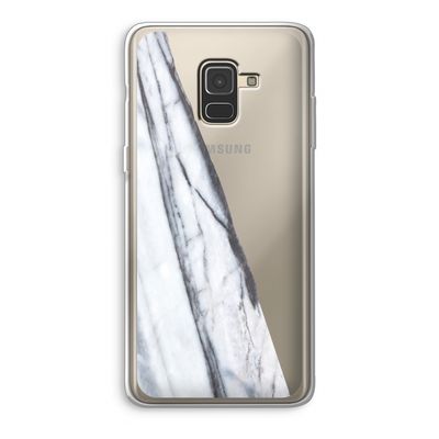 Gestreepte marmer: Samsung Galaxy A8 (2018) Transparant Hoesje