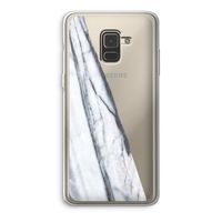 Gestreepte marmer: Samsung Galaxy A8 (2018) Transparant Hoesje