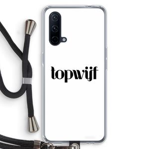 Topwijf Wit: OnePlus Nord CE 5G Transparant Hoesje met koord