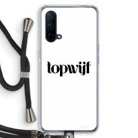 Topwijf Wit: OnePlus Nord CE 5G Transparant Hoesje met koord
