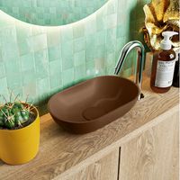 MONDIAZ POOLE solid surface opzetkom kleur Rust | Rust. Afmeting 30x18x8cm MONDIAZ POOLE solid surface opzetkom kleur Rust | Rust. Afmeting 30x18x8cm