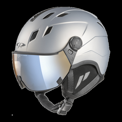 CP Corao+ Skihelm met Vizier grijs | Extra veilig! | Meekleurend & Polariserend vizier