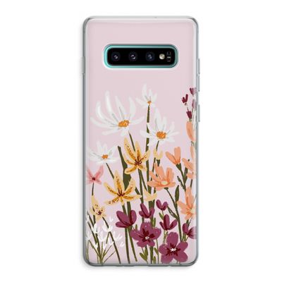 Painted wildflowers: Samsung Galaxy S10 Plus Transparant Hoesje