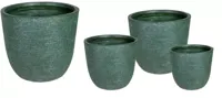 Mcollections Bloempot Egg Utah - 39 x 38 cm - Clayfibre - Groen