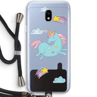 Vliegende eenhoorn: Samsung Galaxy J3 (2017) Transparant Hoesje met koord