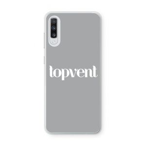 Topvent Grijs Wit: Samsung Galaxy A70 Transparant Hoesje