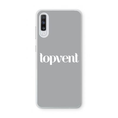 Topvent Grijs Wit: Samsung Galaxy A70 Transparant Hoesje