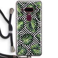 Geometrische jungle: HTC U12+ Transparant Hoesje met koord