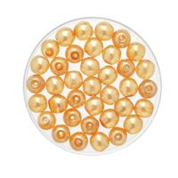 50x stuks sieraden maken Boheemse glaskralen in het transparant goud van 6 mm   - - thumbnail