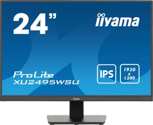 Iiyama ProLite XU2495WSU-B7 LED-monitor Energielabel D (A - G) 61.2 cm (24.1 inch) 1920 x 1080 Pixel 16:10 4 ms HDMI, DisplayPort, Hoofdtelefoon (3.5 mm