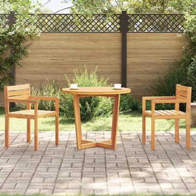 Tuintafel rond Ø90x75 cm massief acaciahout