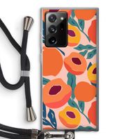 Perzik: Samsung Galaxy Note 20 Ultra / Note 20 Ultra 5G Transparant Hoesje met koord