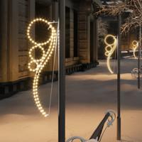 Lichtkabels 2 st balvormig warmwit 115,5x35x4,5 cm