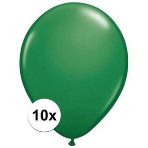 Qualatex groene ballonnen 10 stuks