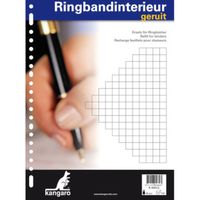 Kangaro ringbandpapier geruit 23-rings wit 100 vellen