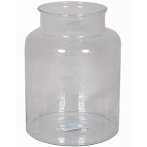 Glazen melkbus vaas/vazen 8 liter smalle hals 19 x 25 cm