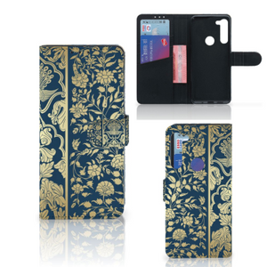 Motorola G8 Power Hoesje Beige Flowers