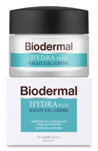 Biodermal Gelcreme nacht hydraplus vochtarme huid (50 ml)