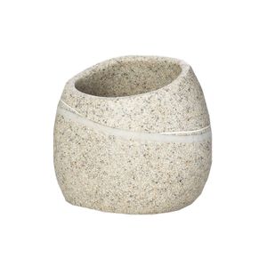 Tandenborstelhouder Sapho Little Rock Vrijstaand 8.9x8.3x7.7 cm Polyresin Beige Sapho