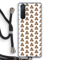 Poop emoji: Sony Xperia 5 II Transparant Hoesje met koord