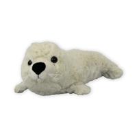 Imware Zeehond knuffel - 29 cm - pluche - cr?me wit - knuffeldier