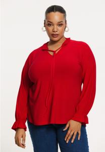 Yoek Tuniek met ruches | Rood | Maat 58/60