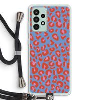Leopard blue: Samsung Galaxy A52s 5G Transparant Hoesje met koord