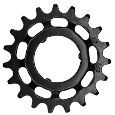 Tandwiel KMC Voor Shimano 19T O-MO Staal 1/8 inch - Zwart