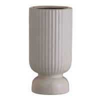 Leen Bakker - Vaas Robe - - 30xØ15 Cm - Keramiek - Grijs