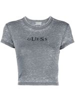 GUESS USA t-shirt crop à logo imprimé - Noir