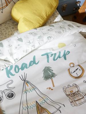 Dekbedovertrek + kussensloopset voor kinderen YELLOWSTONE beige
