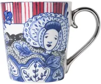 Heinen Delfts Blauw mok keramiek kanten isabee 8.5x9.5cm delfts blauw