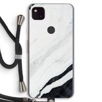 Elegante marmer: Pixel 4a 5G Transparant Hoesje met koord