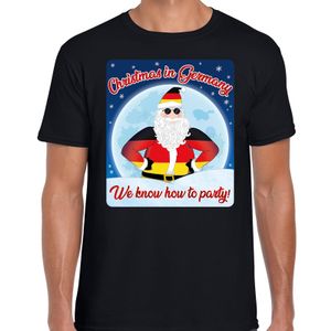 Fout Duitsland kerst shirt Christmas in Germany zwart voor heren