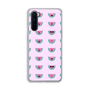 Smiley watermeloenprint: OnePlus Nord Transparant Hoesje