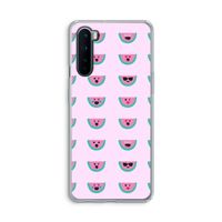 Smiley watermeloenprint: OnePlus Nord Transparant Hoesje
