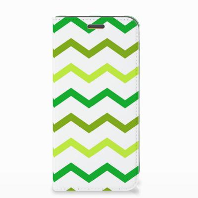 Motorola Moto E5 Play | Hoesje met Magneet | Zigzag Groen