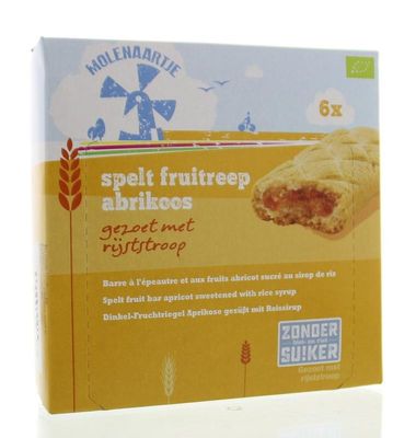 Molenaartje Spelt fruitreep abrikoos bio (180 gr)