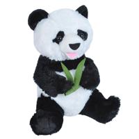Wild Republic Pluche panda beer knuffel - zwart/wit - 25 cm
