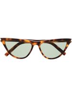 Saint Laurent Eyewear lunettes de soleil à monture papillon - Marron