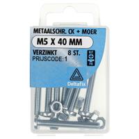 M.schroef moer ck m5x40mm 8st - Deltafix M.schroef moer ck m5x40mm 8st - Deltafix