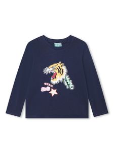 Kenzo Kids t-shirt en coton à imprimé graphique - Bleu