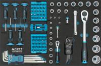 HAZET Gereedschapset 163-466/106 | 1/4 inch (6,3 mm) vierkant hol, 1/2 inch (12,5 mm) vierkant hol, 1/4 inch (6,3 mm) zeskant massief | 106-delig |