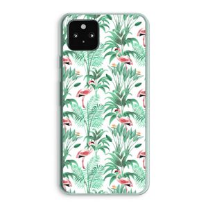 Flamingo bladeren: Google Pixel 5a 5G Transparant Hoesje