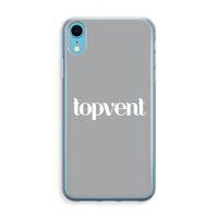 Topvent Grijs Wit: iPhone XR Transparant Hoesje