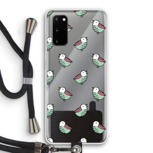 Vogeltjes: Samsung Galaxy S20 Transparant Hoesje met koord