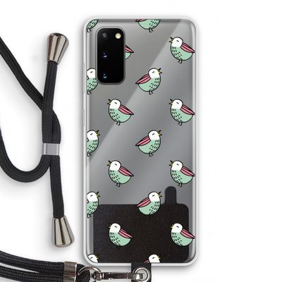 Vogeltjes: Samsung Galaxy S20 Transparant Hoesje met koord